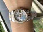 Copy Rolex Datejust 31mm jubilee Watches White MOP Face Diamond Bezel